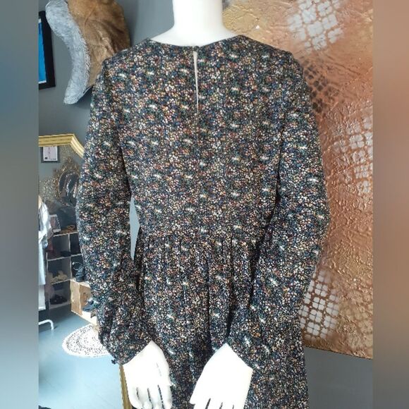 Floral Ruffled Long Sleeve Maxi Dress - Picture 4 of 16